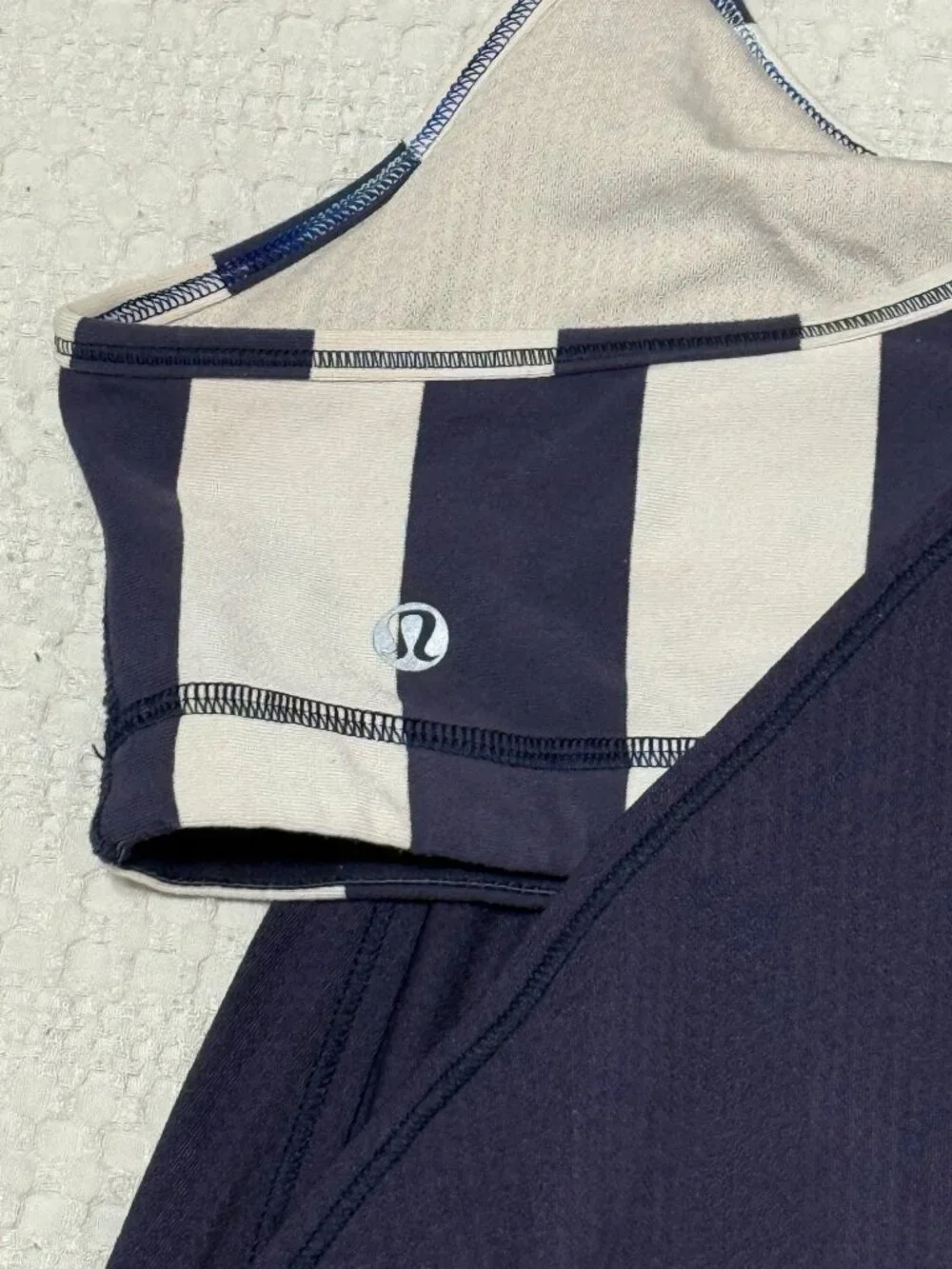 Lululemon Blue No Limits Tank Built In Bra Size 12